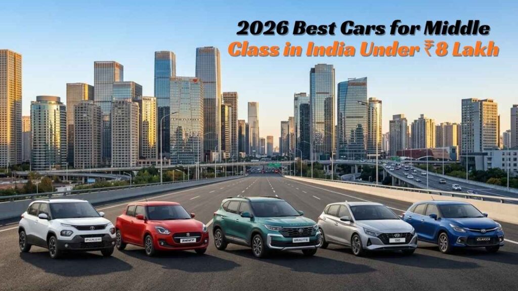 2026 Best Cars for Middle Class in India Under ₹8 Lakh