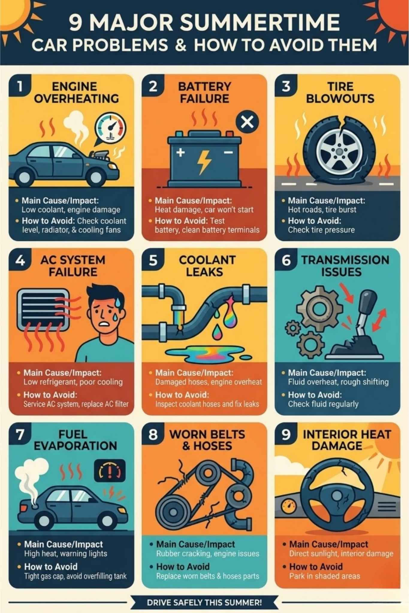 9 Major Summertime Car Problems