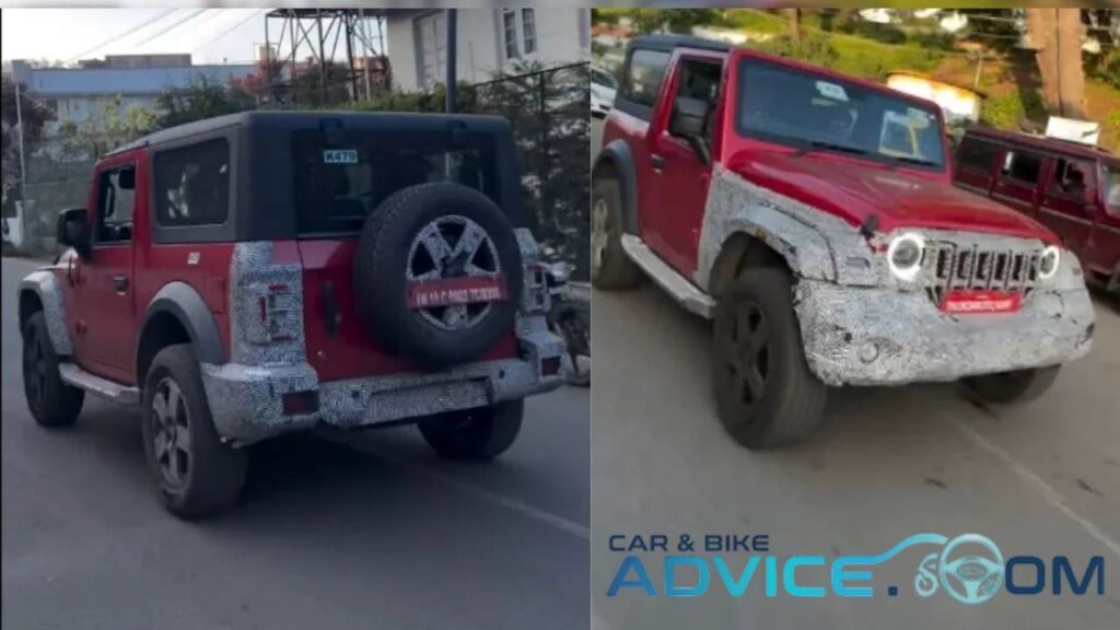 2026 Mahindra Thar 3-Door Facelift Spied