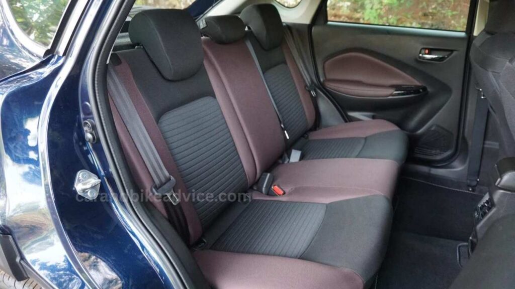 Maruti Fronx Rear Seat Design
